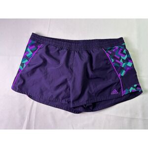 Adidas Climalite Women's Large Purple Geometric Print Running Athletic Shorts L